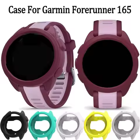 Compatible For Garmin Forerunner 165 Case, Soft Silicone Protector Cover Replacement Case for Garmin