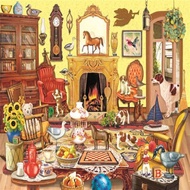 Tranh Ghép Hình 1000 Mảnh Phòng Khách Ngộ Nghĩnh Jigsaw Puzzle Randomcut 1000 Pcs (Kích Thước 70x50 