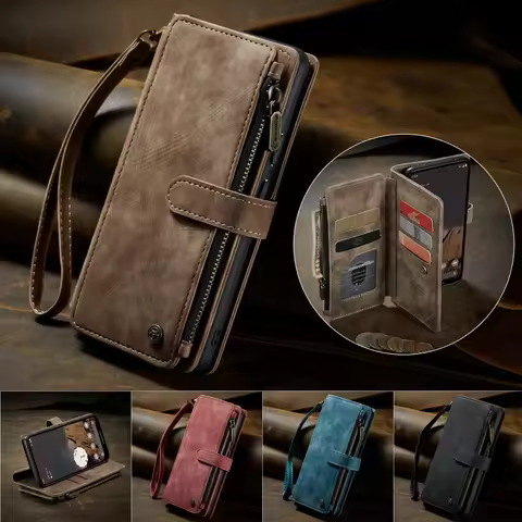 Lanyard Leather Zipper Purse Phone Case for Google Pixel 10 Pro XL 10A 9 9A 8 8A 7A Pixel9 Pixel8 Pi