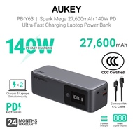 [CCC Certified] AUKEY PB-Y63 Spark Mega 27600mAh 140W PD Ultra-Fast Charging Power Bank for Laptops 