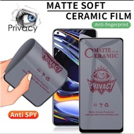 LAYAR Ceramic Matte Spy Realme GT 5G GT Master GT Master Edition GT Neo GT Neo 3 Anti-Scratch Full Screen Tempered Glass Privacy