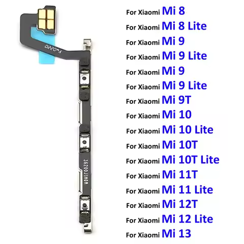 New For Xiaomi Mi 8 9 Se 9T 10 10T 11 11T 12 12T 13 Lite Pro Volume Button Power Switch On Off Butto