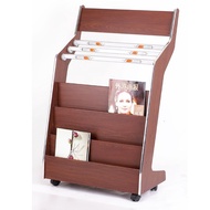 Magazine Rack Book Newspaper Rack Wooden Newspaper Rack Wholesale Floor New Style Multi-Grid Data Ra