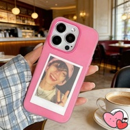 For OPPO F17 Photo Frame Phone Case For OPPO F17 Cover Cute Candy Color Mezzanine Can Hold Photos Ca