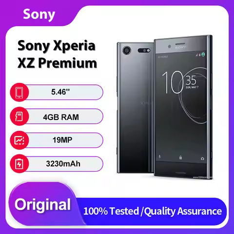 Original Unlocked Sony Xperia XZ Premium Bluetooth WLAN Mobile Phone 3230mAh 5.46 inches 64GB 4GB RA