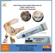 COD (BAYAR DITEMPAT) Obat Jamur Kucing Anjing Salep Jamur kulit Ketoconazole 10gram Aman di jilat