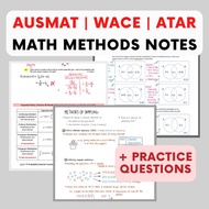 AUSMAT Notes ATAR 96.40 Math Methods Notes (Softcopy) [WACE Notes | ATAR Notes]