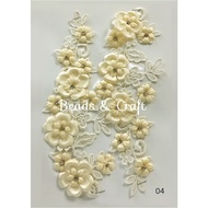 2 pcs 3D Bunga Patch/ 3D Lace Patch