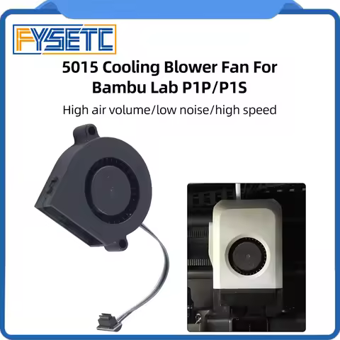 For Bambu Lab P1P/P1S 5015 Cooling Blower Fan Double Ball Bearings 3d Printer Replacement Parts for 