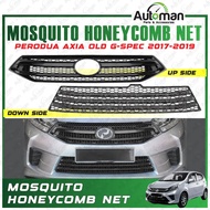 Front Bumper Honeycomb Grille Perodua Axia G Spec 2017 - 2019 Maxcomb Sport Grille Black Chrome Carb