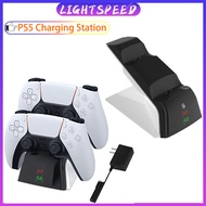 Upgraded PS5 Controller Charger, Charging Dock Station for Playstation 5 Dualsense Controllers with LED Indicators, Fast Charging Station with Safety Chip Protection, White