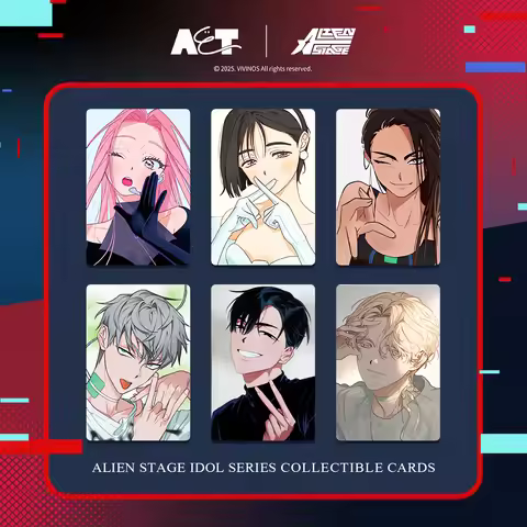 Alien Stage Collectible Photocards – Officially Licensed ALNST 6-Card Pack, Premium Anime Merch for 