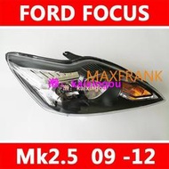 適用於福特福克斯09-14款 前大燈 前照燈 Ford  Focus MK2.5 大燈 頭燈 半總成  露天市集