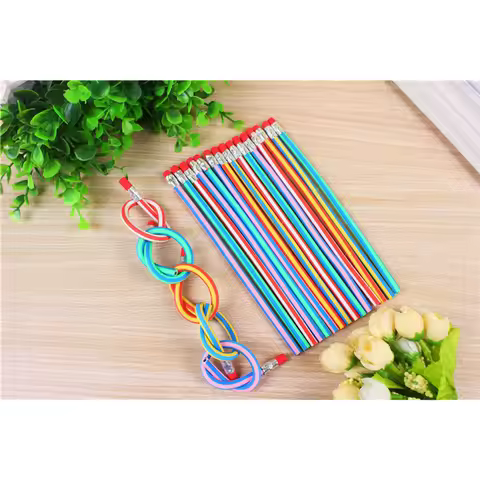 Flexible Soft Pencil Beginner Pencils Bendable Pens Cute Festival Bendy Colored Classroom Eraser