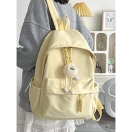 Taiwan Shipping Dopamine Milk fufu High-Value Schoolbag Female Simple Korean Junior High School Stud