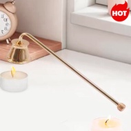 1pc Candle Snuffers Bell Shaped Cover Safely Extinguishing Fire Metal 7.5" Golden  Black Anti Wick S