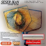 Jaring Seser Sairan Ikan Nila Lele Jumbo Besar Serokan Brojol Bahan Dari Benang Nilon Kuat Diameter 