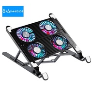 【stsjhtdsss2.sg】Laptop Cooling Stand with 4 RGB Silent Fans for Laptop Cooler Notebook Accessories