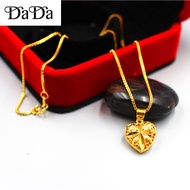 emas suasa 375 original malaysia necklace womens hollow love pendant jewelry birthday gift 项链