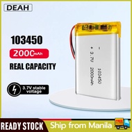 【COD/Original】Rechargeable Large Capacity 103450 2000mah 3.7v lithium cells lipo digital devi
