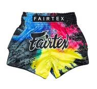 กางเกงมวยรุ่น BS1938 Fairtex Muay Thai Shorts - Acid Jazz (Black)