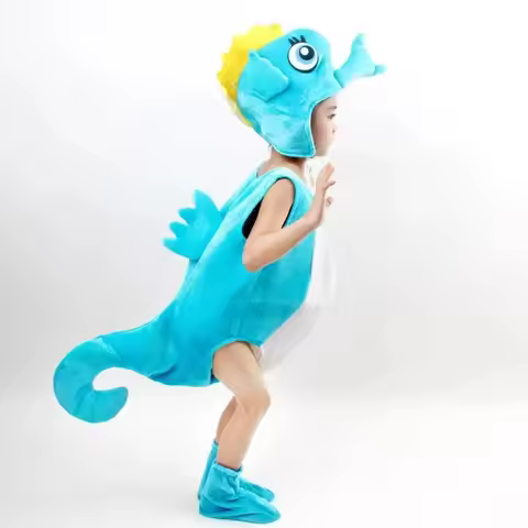 DY20A Bear House Anime Child Kid Starfish Hippocampus SeaHorse Costume Halloween Party Cosplay Marin