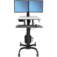 Ergotron WorkFit-C Dual Sit-Stand Workstation Office Mobile Desk (24-214-085)