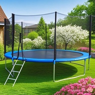 Large Trampoline 8ft /10ft/ 12ft with Safety Protection Fence Exercise Trampoline Kid/Adult outdoor 