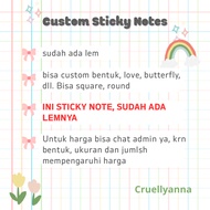 Cruell - Custom Post It | Custom Sticky Note ALREADY HAS GLUE - POST IT CUSTOM