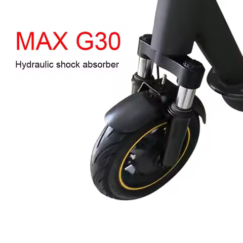Electric Scooter Front Fork Shock Absorber and Kickstand Set Compatible for Ninebot MAX G30 Electric