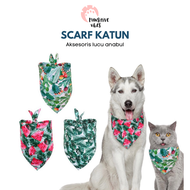 Scarf Katun Anjing Kucing - Pets Scarf For Dogs - Scarf Leher Celemek Anjing Kucing Slabber Fashion 