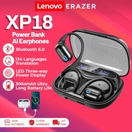Lenovo ERAZER XP18 AI Translator Earbuds with 3000mAh Power Bank Bluetooth 6.0 Wireless OWS Design I