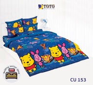 TOTO (CU153) ลายหมีพูคิ้วตี้ Pooh Cutie  ชุดผ้าปูที่นอน ชุดเครื่องนอน ผ้าห่มนวม ยี่ห้อโตโตแท้100%