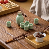 Ceramic White Wine Glass Wine Set Wine Cup Wine Dispenser Antique Small Wine Glass Household One Sip