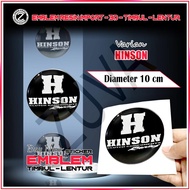 3D HINSON MOTORCYCLE STICKER embossed with flexible HINSON LOGO EMBLEM