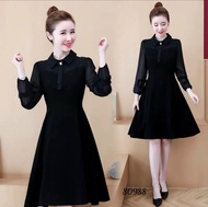 [HCM]ĐẦM XÒE CÔNG SỞ DÀI TAY PHỐI NƠ  DỄ THƯƠNG-D14