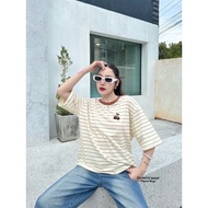 GIANTS BASIC TOP 1593 BANGKOK CHERRY STRIPED TOP (GB1593)