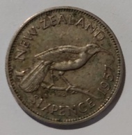 新西蘭幣 6便士 New Zealand 6 pence in 1957