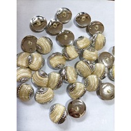 Online Buttons Silver-Edged Pearl Size 21 Mm 15 Pieces