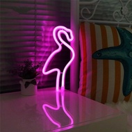 [ STARZ ] Flamingo Neon Decorative Decoration Night Light, Powered by USB / Battery Operated, Pink *