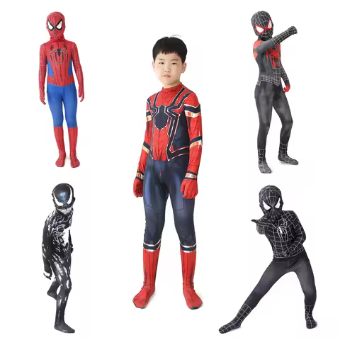 Superhero Miles Iron Spiderman Costume Set 12 Style The Amazing Spiderman Party Halloween Christmas 