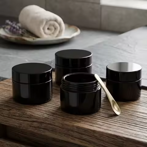 50ml 100ml 150ml Empty Cream Jar with Lid Plastic Makeup Cream Bottle Facial Mask Pomade Cosmetic Co