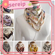 SEREIP Square Scarf, Breathable Cotton Scarf for Women, Luxury Lightweight Elegant 68×68cm Neckerchi