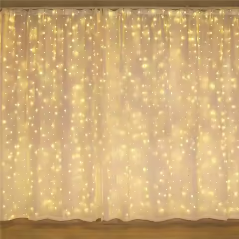 3x2/9x2/12x2m LED Curtain String Light Holiday Curtain Garland Lights Indoor Outdoor Room Christmas 