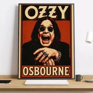 IVBB Retro Heavy Metal Band Rock Ozzy Osbourne Band Painting Calligraphy HD Canvas Poster living roo