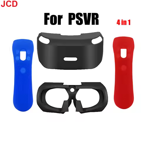 JCD 4 in1For PSVR Glass Protective Silicone Skin Case for PS VR Move Motion Controller Headset Cover