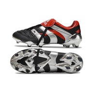 Soccer shoes Predator Accelerator red black FG outdoor football shoes men's breathable boots unisex 