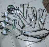 paket garnish lampu crom auter handle tank cover rush 2018 -2021