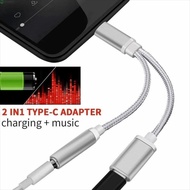 NEEDWAY Audio Cables Audio Adapter For Mobile phone 2 In 1 Aux Cable Type C to 3.5mm Digital Cables 