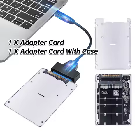 5-1SET M.2 SSD To U.2 Adapter Card M.2 NVMe SATA-Bus NGFF SSD To PCI-e U.2 Adapter with Case M.2 NVM
